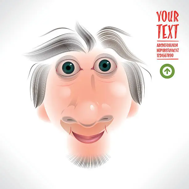 Vector illustration of likable man caricature