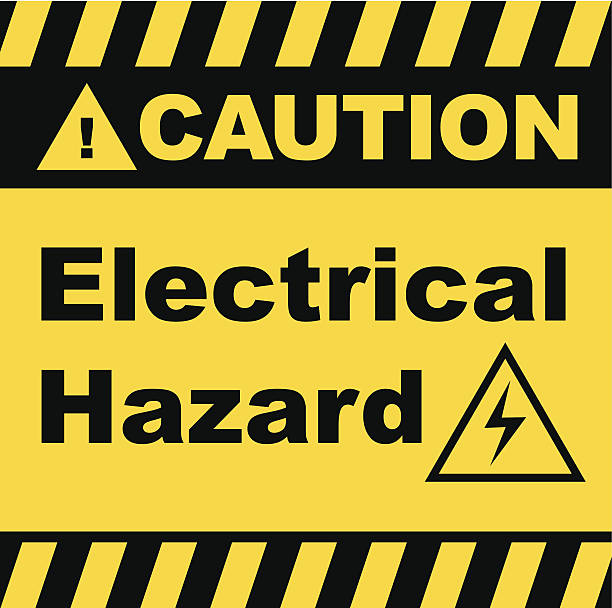 ilustrações, clipart, desenhos animados e ícones de elétricos sinal de perigo - warning symbol danger warning sign electricity