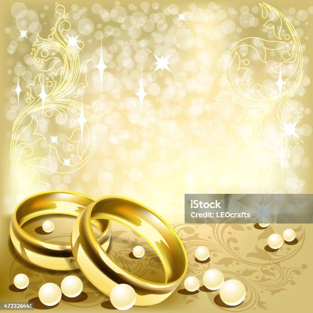 Ilustración de Anillos De Boda y más Vectores Libres de Derechos de Boda - Boda, Anillo - Joya, Dorado - Color