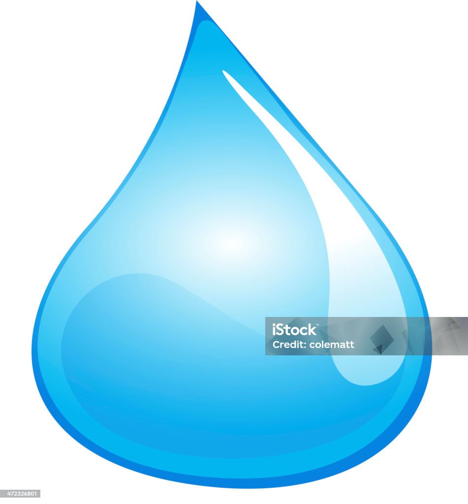 Drop drop of water Blue stock vector