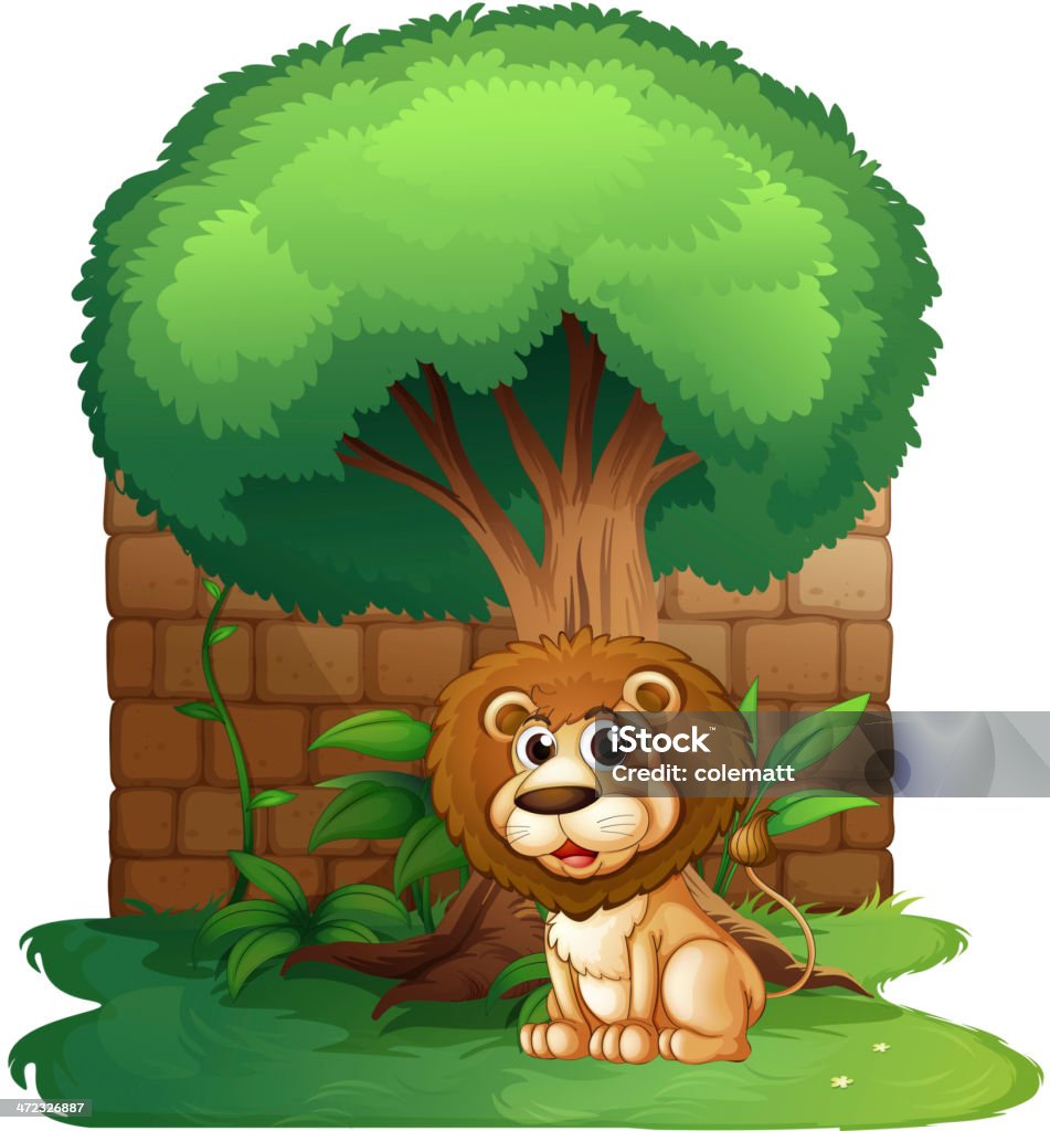 Sư Tử Dưới Gốc Cây Cổ Thụ Lớn Hình minh họa Sẵn có - Tải xuống ...