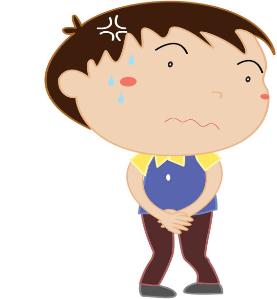 Little boy Simple cartoon of a cute boy phallic object stock illustrations