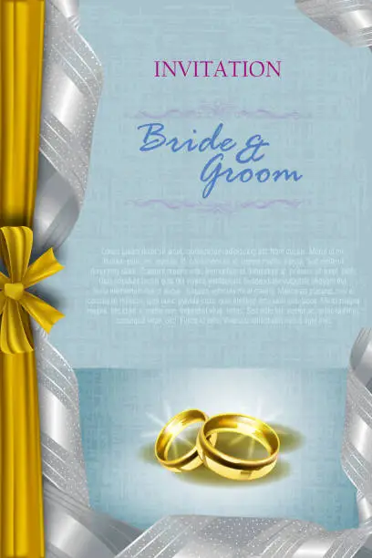 Vector illustration of Beautiful Wedding Invitation Card