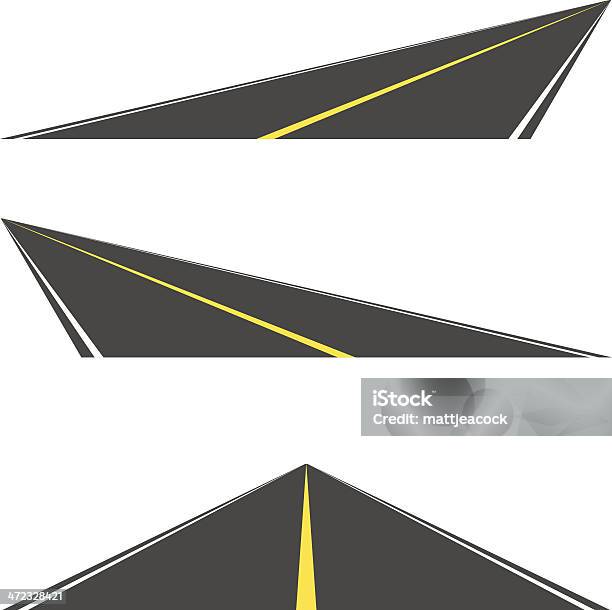 Vecteur Des Routes Vecteurs libres de droits et plus d'images vectorielles de Au milieu de la route - Au milieu de la route, Autoroute, Illustration