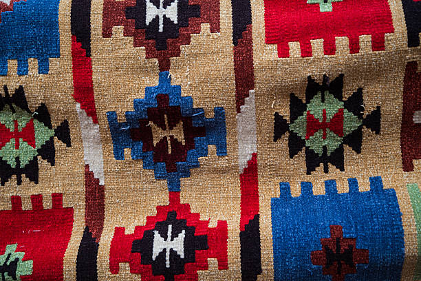 istock Arabic Textile or Rug on display at Dubai Souq 472328884