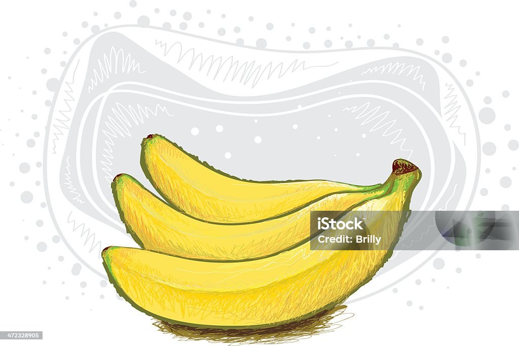 Banana fresca - arte vettoriale royalty-free di Alimentazione sana