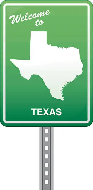 Vector illustration of Welcome to Texas
