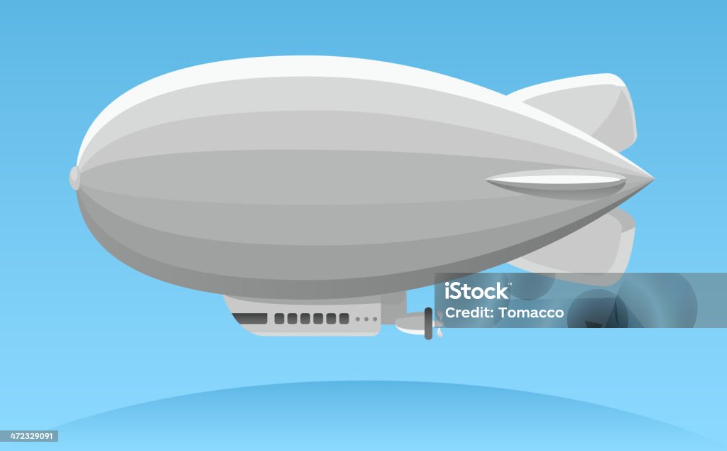 제플린 비행선 - 로열티 프리 소형 항공선 벡터 아트