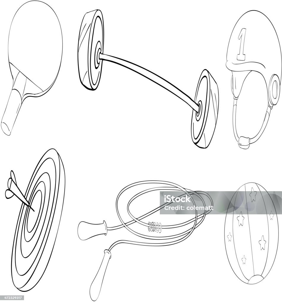 Exercícios e equipamentos de caça - Vetor de Alvo royalty-free
