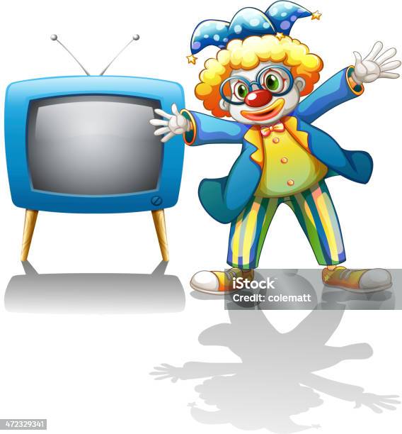 カクレクマノミブルーのテレビの横 - 1人のベクターアート素材や画像を多数ご用意 - 1人, かつら, めがね