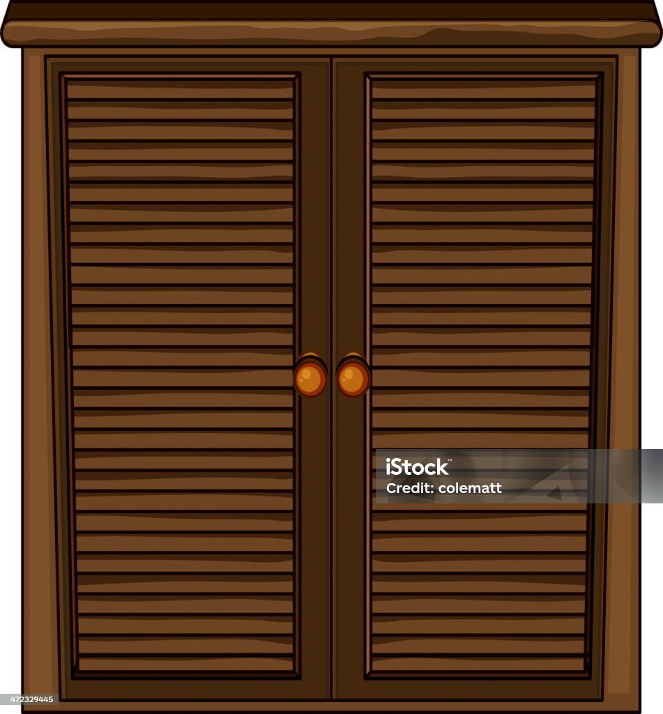 Drewniane szafy - Grafika wektorowa royalty-free (Drzwi pojazdu)