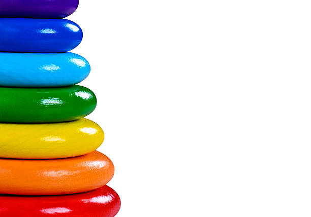 istock Toy stacking wooden rings 472329454