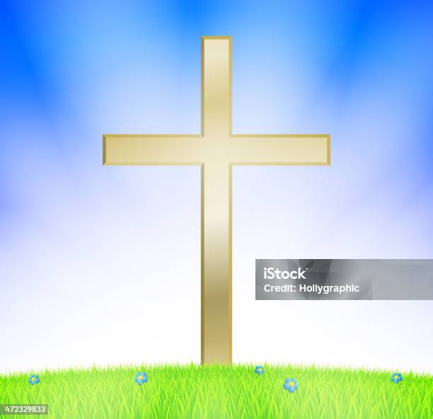 Крест На Луг — стоковая векторная графика и другие изображения на тему Без людей - Без людей, Библия, Блестящий