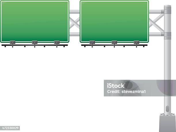 Znak Drogowy - Stockowe grafiki wektorowe i więcej obrazów Droga wielopasmowa - Droga wielopasmowa, Znak, Billboard