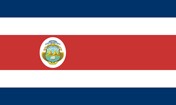 Flag of Costa Rica vector art illustration
