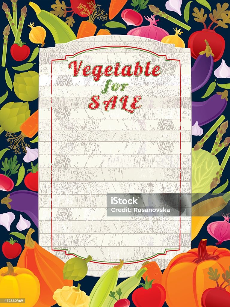 Légumes à la vente (bannière) - clipart vectoriel de Salon de l'agriculture libre de droits
