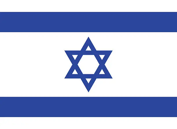 Vector illustration of Flag of Israel