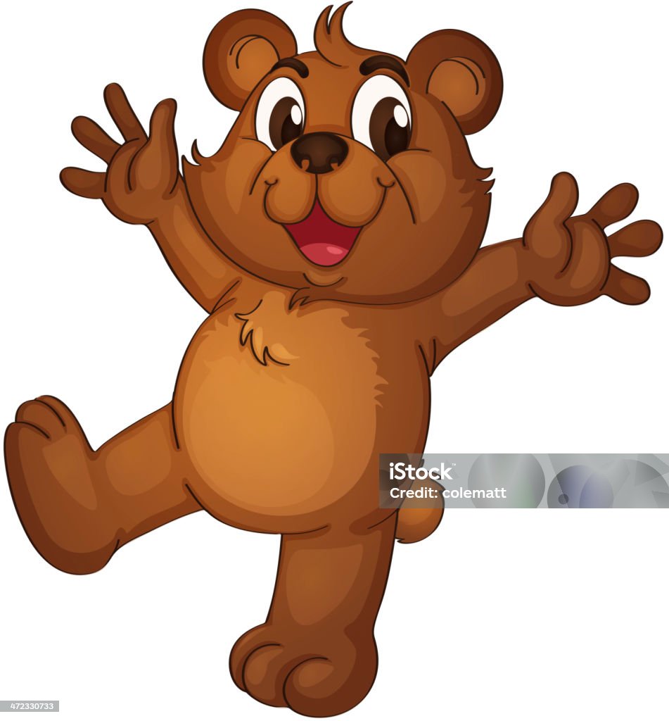 Teddy bear Teddy bear acting on a white background Animal stock vector