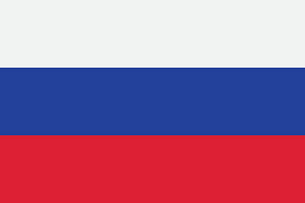 Flag of Russia vector art illustration