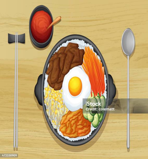 달걀부침 샐러드 In 보관통 0명에 대한 스톡 벡터 아트 및 기타 이미지 - 0명, 고기, 구이