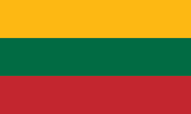 Flag of Lithuania vector art illustration