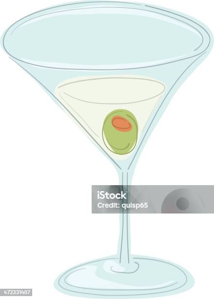 Martini Mit Olive Stock Vektor Art und mehr Bilder von Alkoholisches Getränk - Alkoholisches Getränk, Freisteller – Neutraler Hintergrund, Getränk