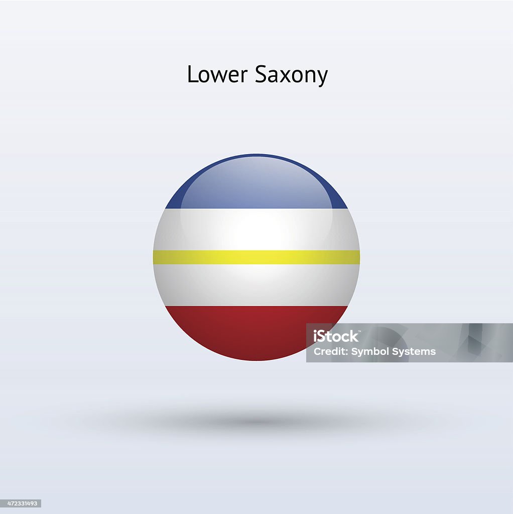 Stato della bassa Sassonia bandiera (Germania) - arte vettoriale royalty-free di Bandiera