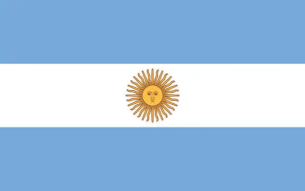 Vector illustration of Flag of Argentina