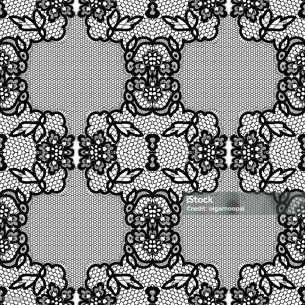 Fondo de encaje, decorativa flores. Textura Vector realista. - arte vectorial de Arte libre de derechos