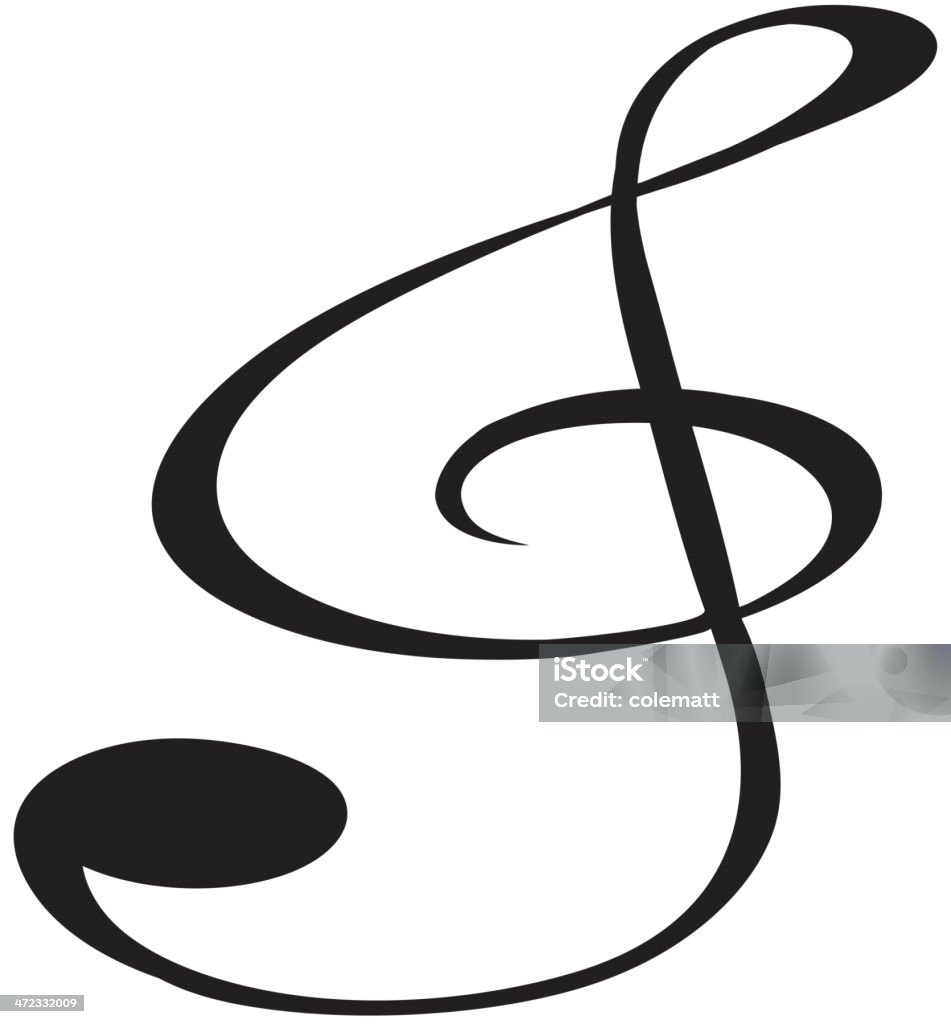 G clef znak - Grafika wektorowa royalty-free (Klucz wiolinowy)