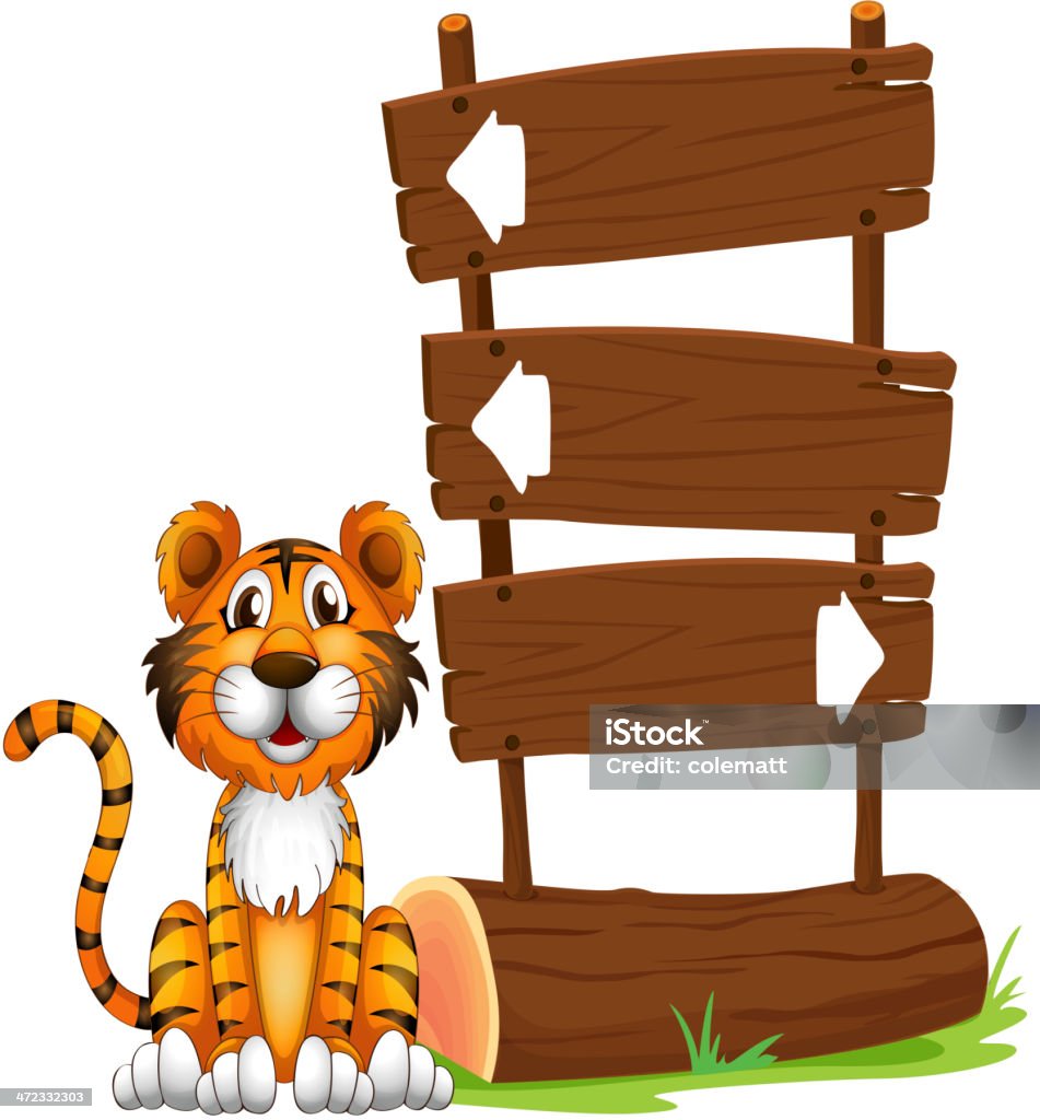 Little tigre - clipart vectoriel de Bouche des animaux libre de droits