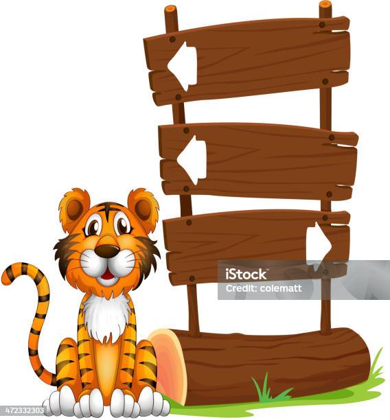Piccola Tigre - Immagini vettoriali stock e altre immagini di Animale - Animale, Bocca di animale, Coda