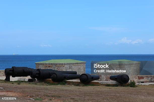 Cannons Of The Spanish Empire Havana Stock Photo - Download Image Now - 2015, Ancient, Antique