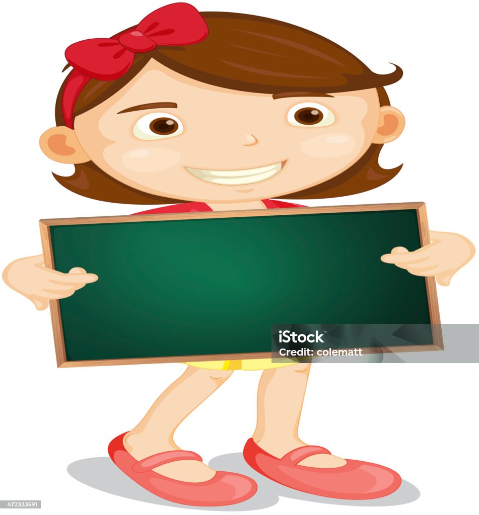 Message board Cartoon character holding a blank board Adult stock vector