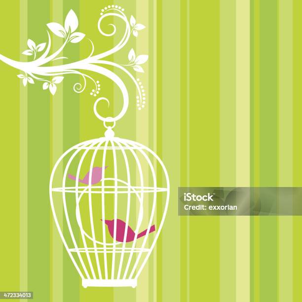 Birdcage Art For Valentines Day Stock Illustration - Download Image Now - Animal, Bird, Birdcage