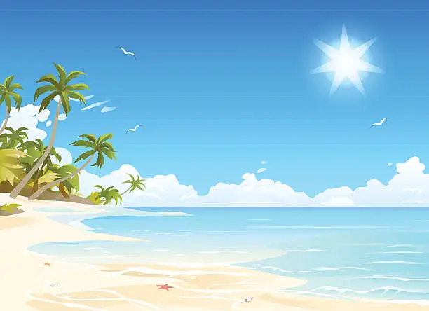 Vector illustration of Paradise Beach