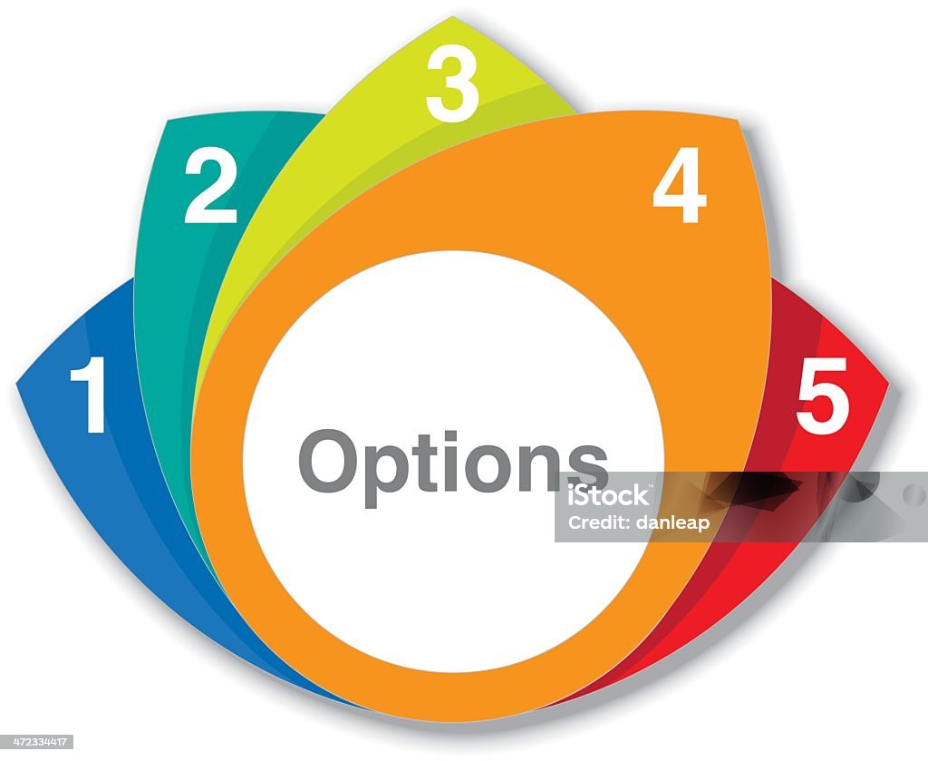 Пять вариантов цветов - Векторная графика Без людей роялти-фри
