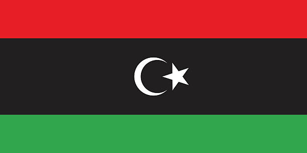 flaga libii - libyan flag stock illustrations