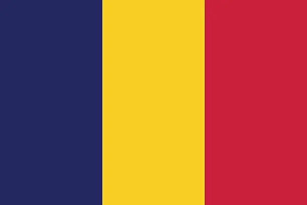 Vector illustration of Flag of Chad