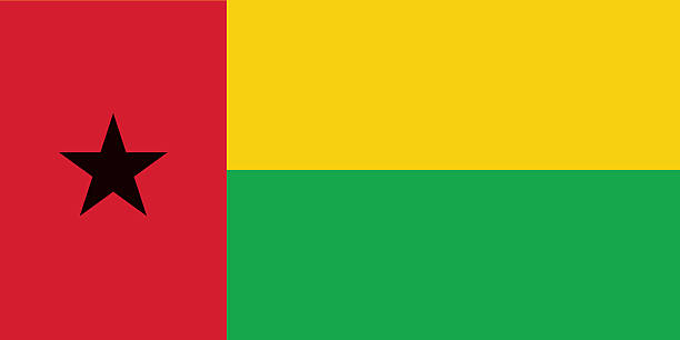 플래깅 of 기니비소우 - guinea bissau flag stock illustrations