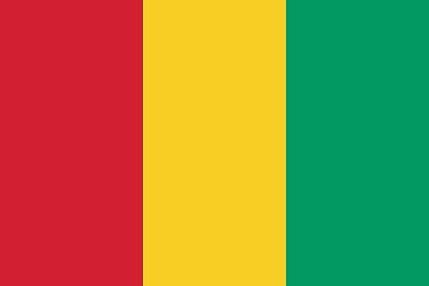 Flag of Guinea vector art illustration
