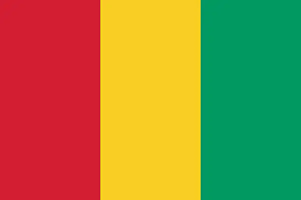 Vector illustration of Flag of Guinea