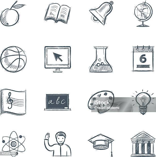 School Stock Illustration - Download Image Now - Sketch, Icon Symbol, Student