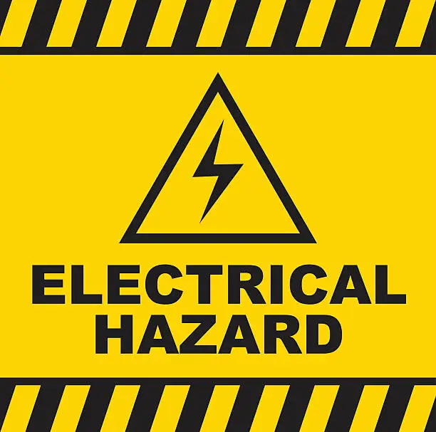 Vector illustration of Electrical Hazard warning sign