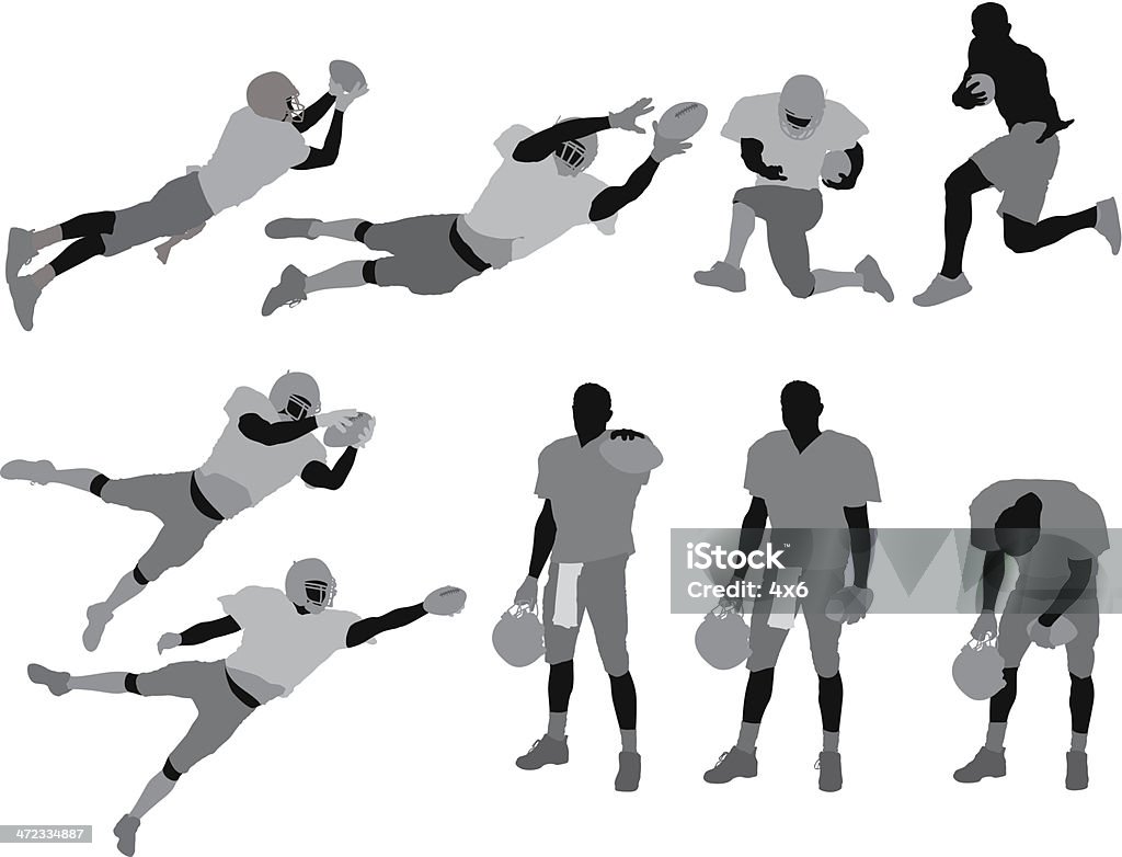 フットボール選手 - アメフトボールのロイヤリティフリーベクトルアート