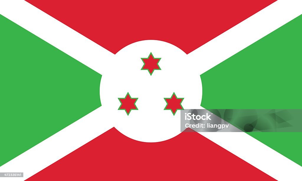 Bandeira do Burundi - Royalty-free Bandeira arte vetorial