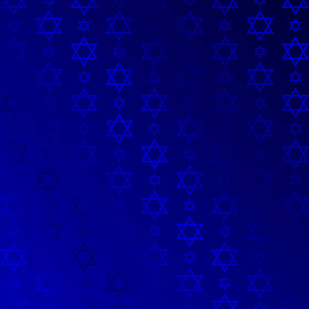 blau textur mit stars of david - talmud stock-grafiken, -clipart, -cartoons und -symbole