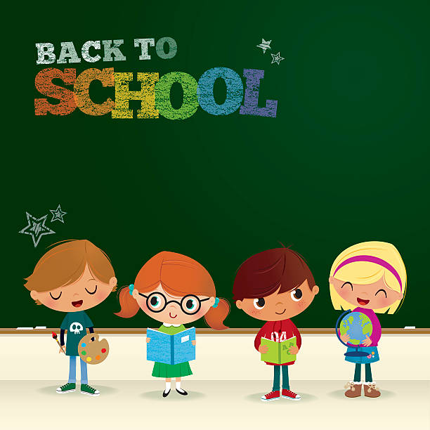 Back to school vector art illustration