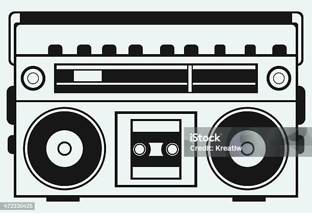 Retro Getto Woda - Stockowe grafiki wektorowe i więcej obrazów Radiomagnetofon - Radiomagnetofon, Radio, Granie