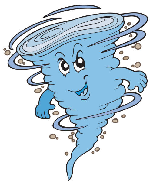 ilustraciones, imágenes clip art, dibujos animados e iconos de stock de azul tornado - tornado hurricane storm disaster